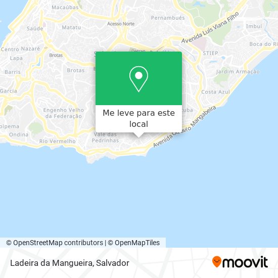 Ladeira da Mangueira mapa