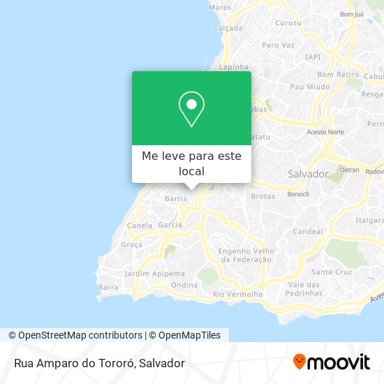 Rua Amparo do Tororó mapa