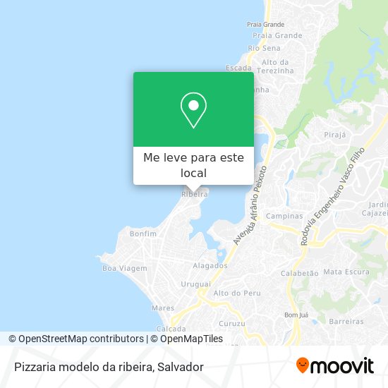 Pizzaria modelo da ribeira mapa