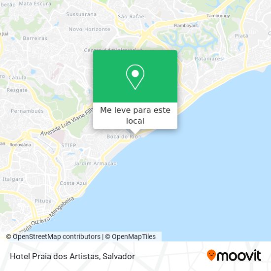 Hotel Praia dos Artistas mapa