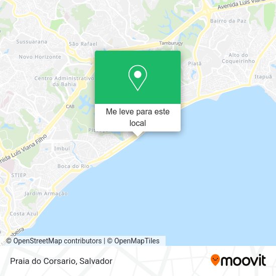 Praia do Corsario mapa