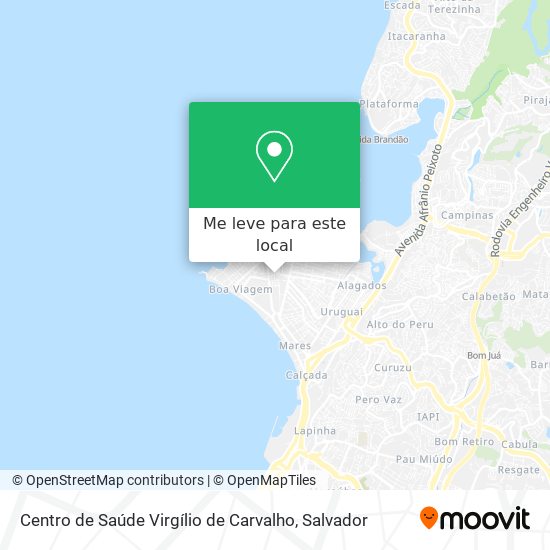 Centro de Saúde Virgílio de Carvalho mapa