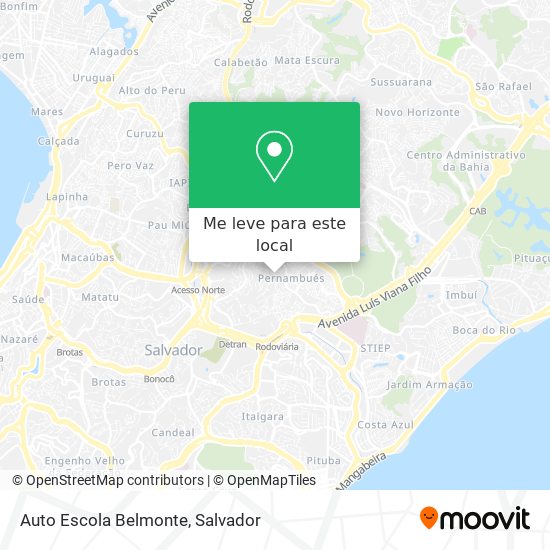 Auto Escola Belmonte mapa