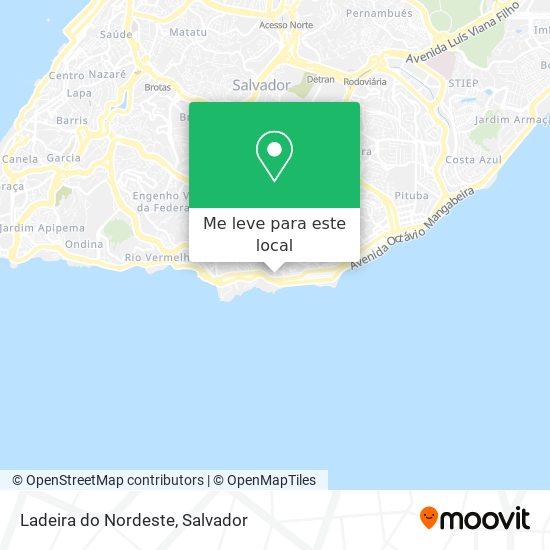 Ladeira do Nordeste mapa