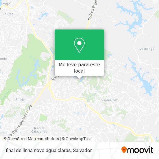 final de linha novo água claras mapa