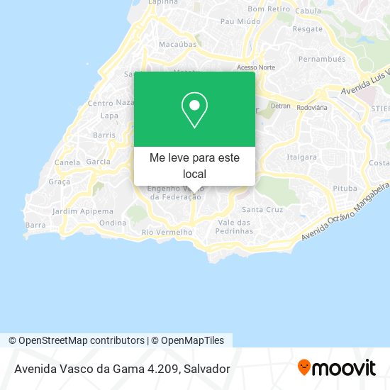 Avenida Vasco da Gama 4.209 mapa