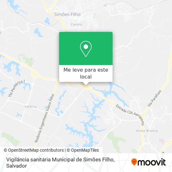 Vigilância sanitária Municipal de Simões Filho mapa