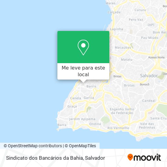 Sindicato dos Bancários da Bahia mapa