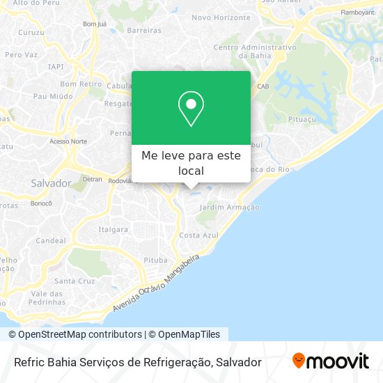 Refric Bahia Serviços de Refrigeração mapa