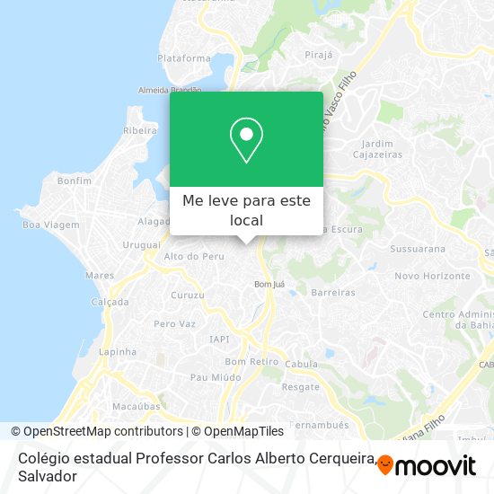Colégio estadual Professor Carlos Alberto Cerqueira mapa