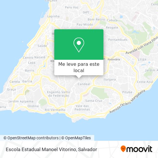 Escola Estadual Manoel Vitorino mapa