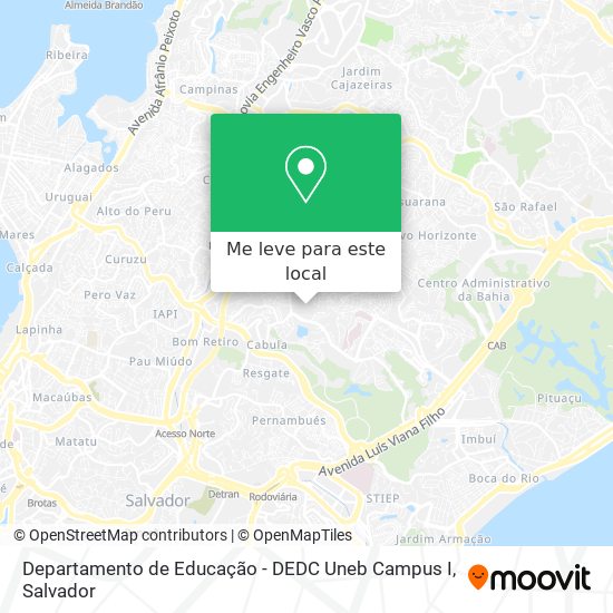 Departamento de Educação - DEDC Uneb Campus I mapa