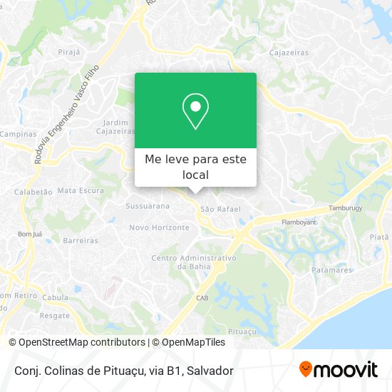 Conj. Colinas de Pituaçu, via B1 mapa