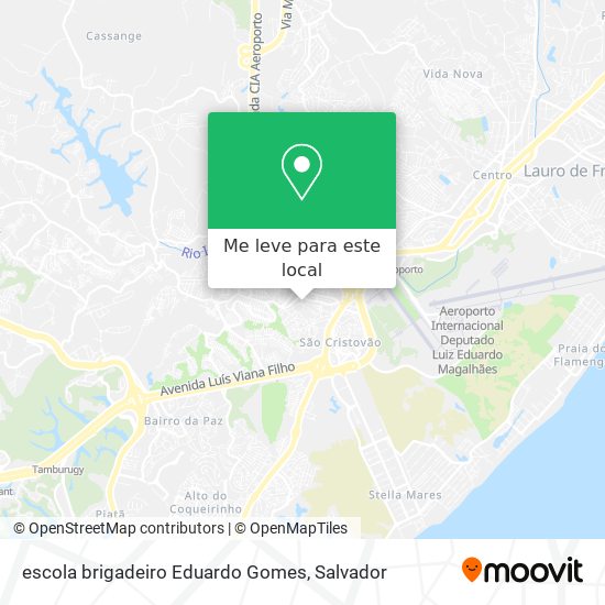 escola brigadeiro Eduardo Gomes mapa