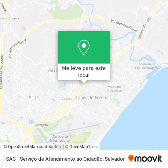 SAC - Serviço de Atendimento ao Cidadão mapa