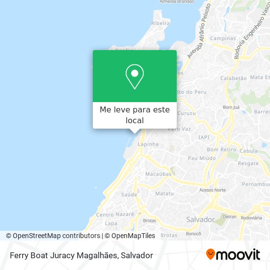 Ferry Boat Juracy Magalhães mapa