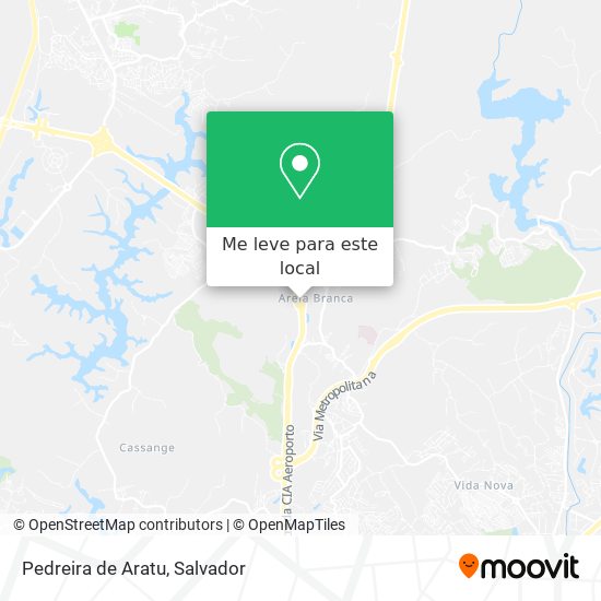 Pedreira de Aratu mapa