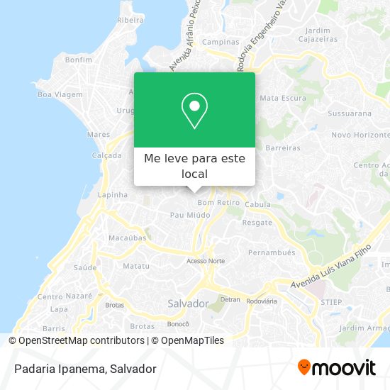 Padaria Ipanema mapa