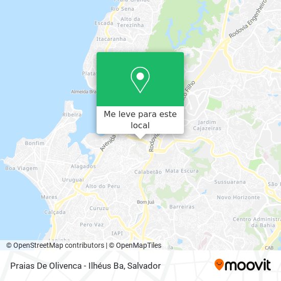 Praias De Olivenca - Ilhéus Ba mapa