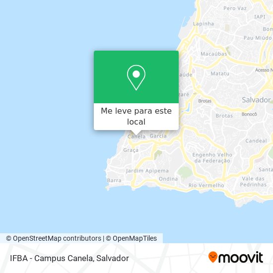 IFBA - Campus Canela mapa