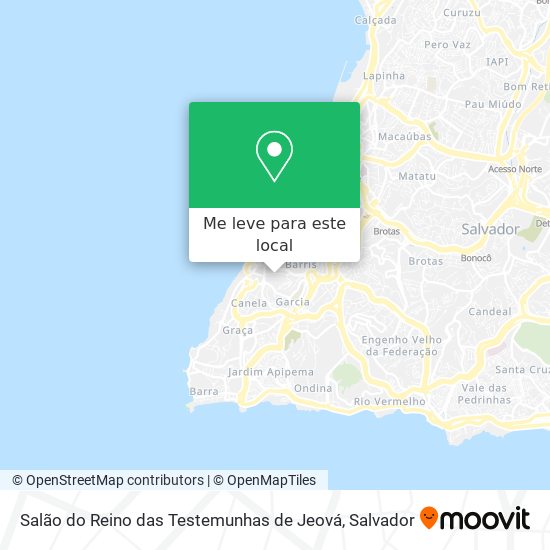 Salão do Reino das Testemunhas de Jeová mapa