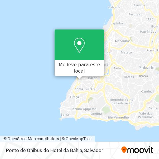Ponto de Onibus do Hotel da Bahia mapa