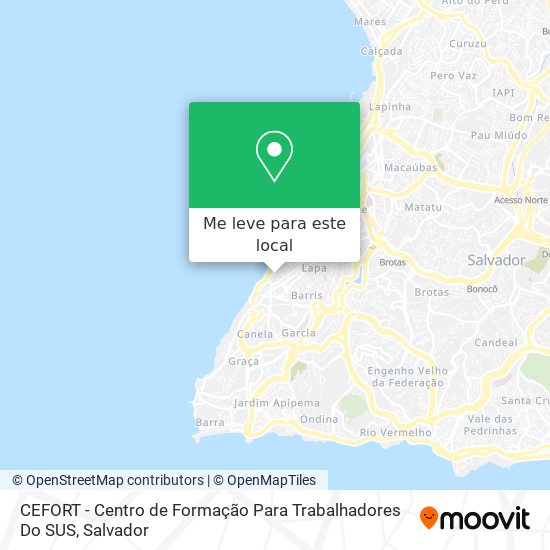 CEFORT - Centro de Formação Para Trabalhadores Do SUS mapa