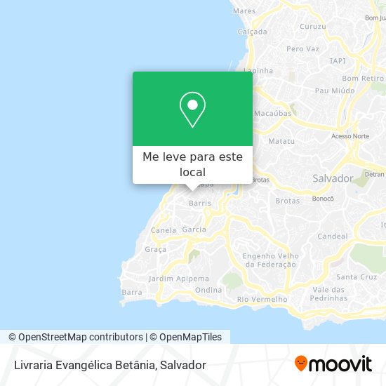 Livraria Evangélica Betânia mapa