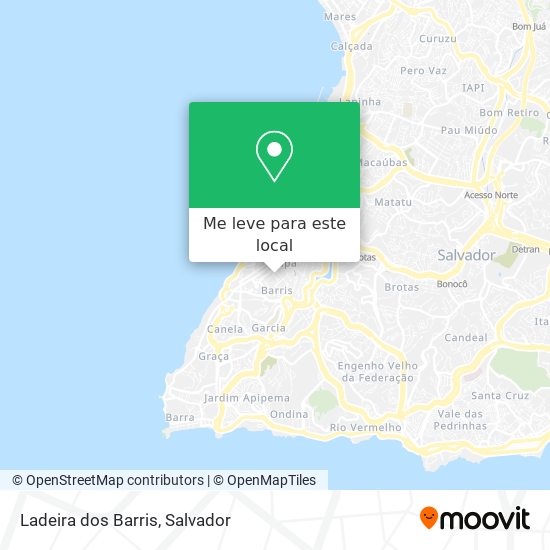 Ladeira dos Barris mapa