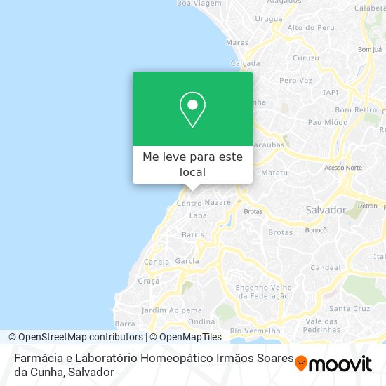 Farmácia e Laboratório Homeopático Irmãos Soares da Cunha mapa