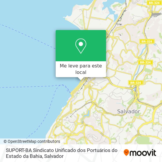 SUPORT-BA Sindicato Unificado dos Portuários do Estado da Bahia mapa