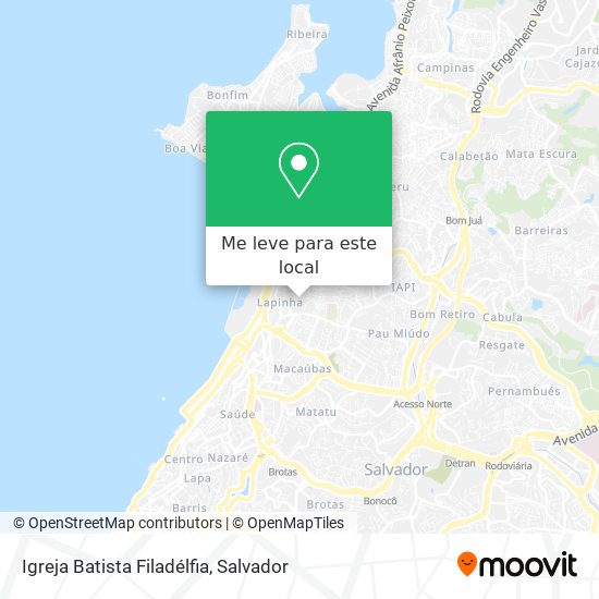 Igreja Batista Filadélfia mapa