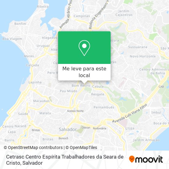 Cetrasc Centro Espírita Trabalhadores da Seara de Cristo mapa