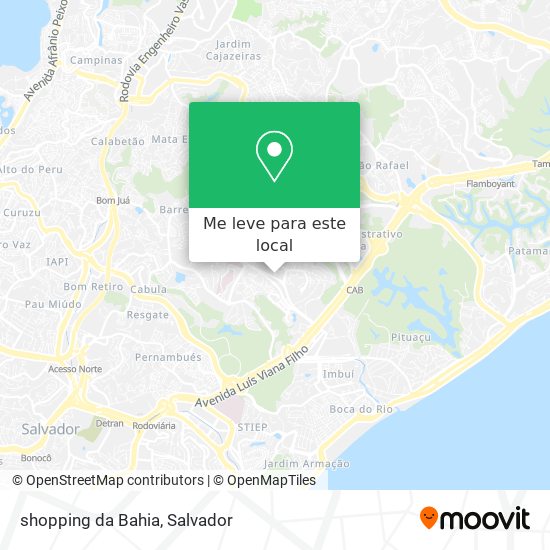 shopping da Bahia mapa
