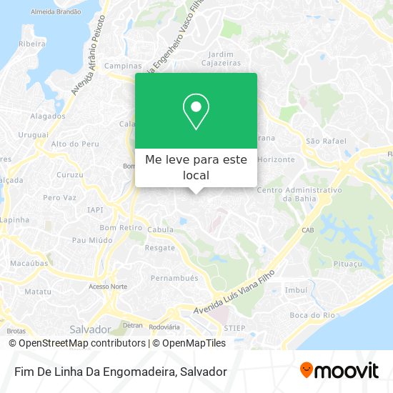 Fim De Linha Da Engomadeira mapa