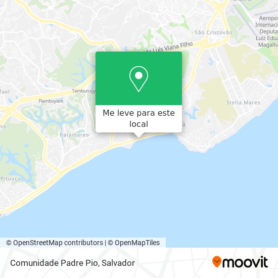 Comunidade Padre Pio mapa