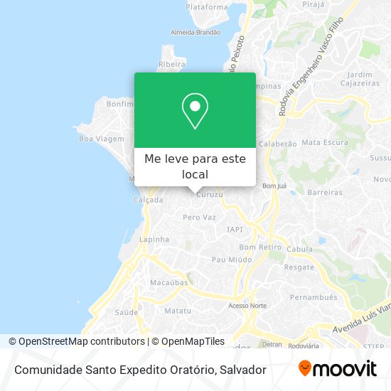 Comunidade Santo Expedito Oratório mapa