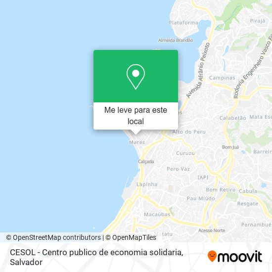 CESOL - Centro publico de economia solidaria mapa