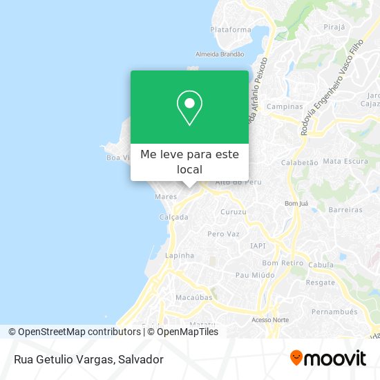 Rua Getulio Vargas mapa
