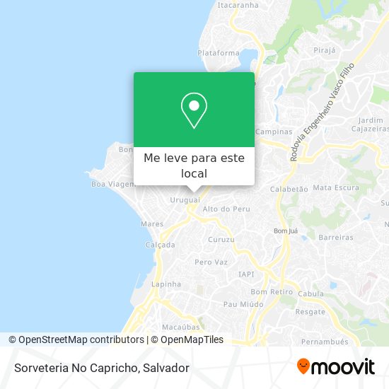 Sorveteria No Capricho mapa