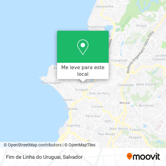 Fim de Linha do Uruguai mapa