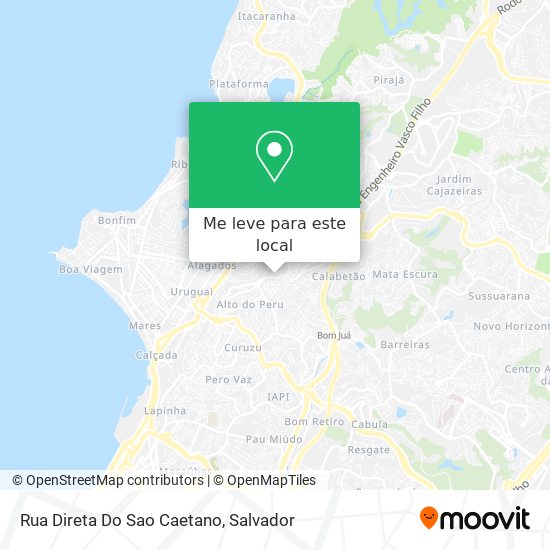 Rua Direta Do Sao Caetano mapa