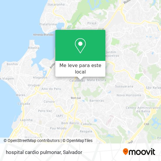 hospital cardio pulmonar mapa