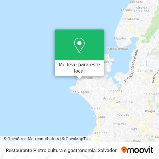 Restaurante Pietro cultura e gastronomia mapa