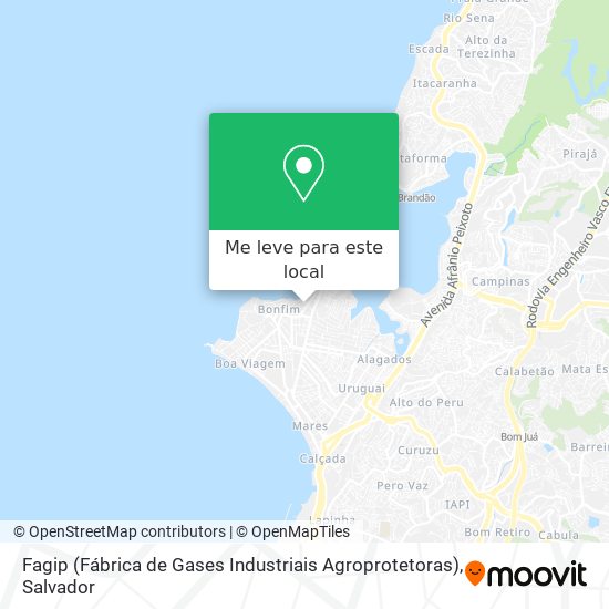 Fagip (Fábrica de Gases Industriais Agroprotetoras) mapa