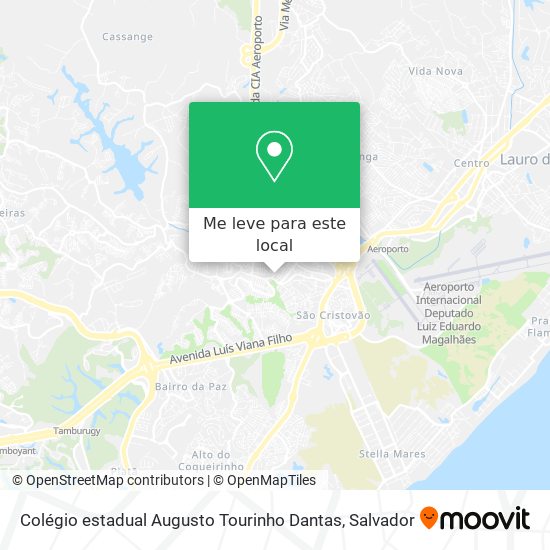 Colégio estadual Augusto Tourinho Dantas mapa