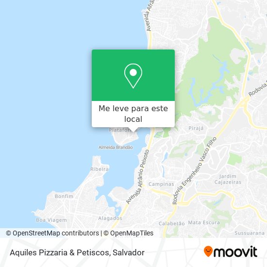 Aquiles Pizzaria & Petiscos mapa