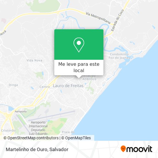 Martelinho de Ouro mapa