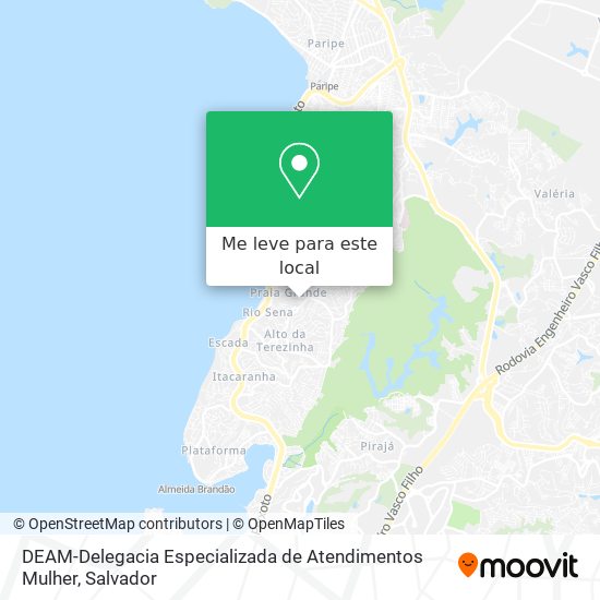 DEAM-Delegacia Especializada de Atendimentos Mulher mapa