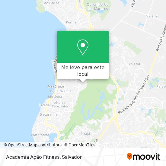 Academia Ação Fitness mapa